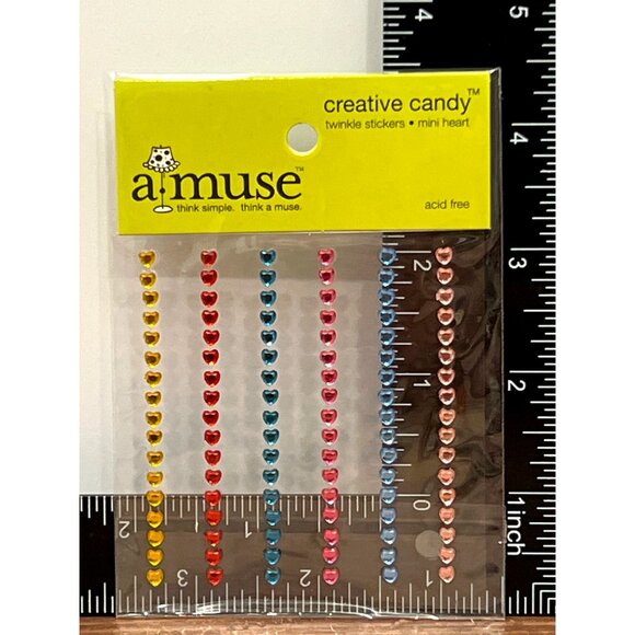 A Muse Creative Candy Twinkle Stickers Mini Heart Acid-Free TW103 - Picture 2 of 4